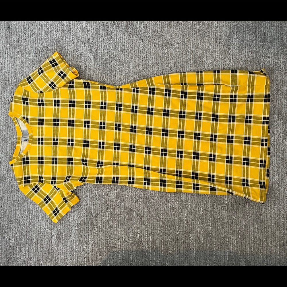 H&M Yellow Plaid dress